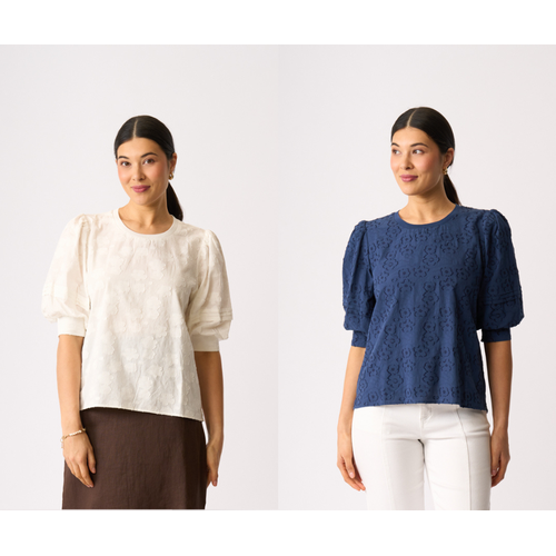 OH3 Rib & Pleat Top