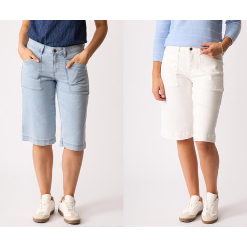 Memo Denim Utility Shorts