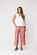 Foil Wide Leg Cropped Trousers
