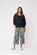 Foil Wide Leg Cropped Trousers