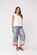 Foil Wide Leg Cropped Trousers