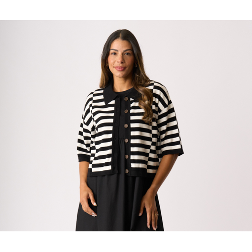 Foil Stepped Cardigan