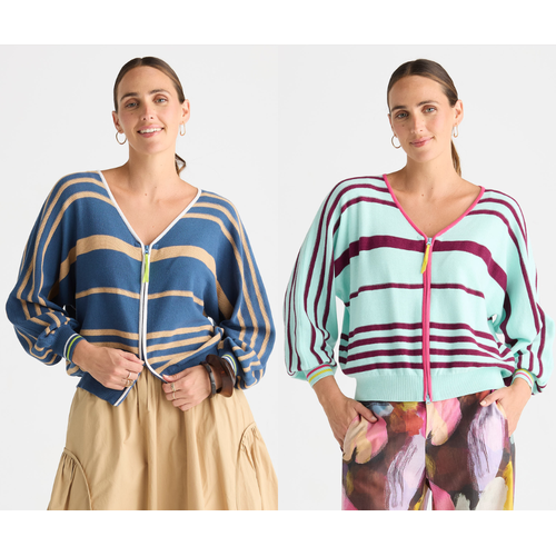 Zaket & Plover Statement Zip Cardi