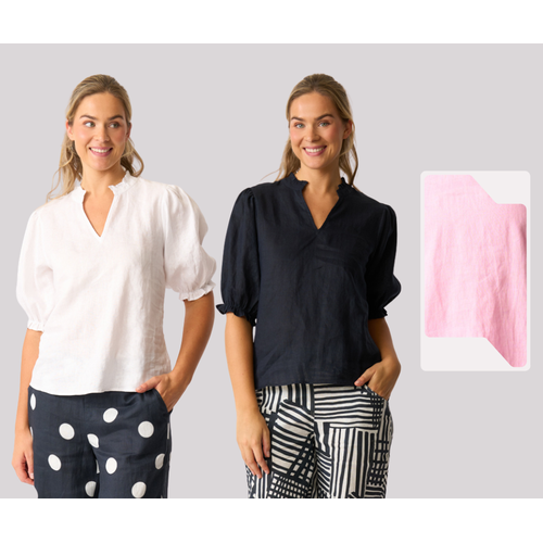 Foil Ruffle Up Top