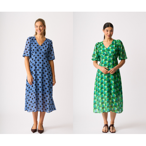 Memo V Neck Features Dress