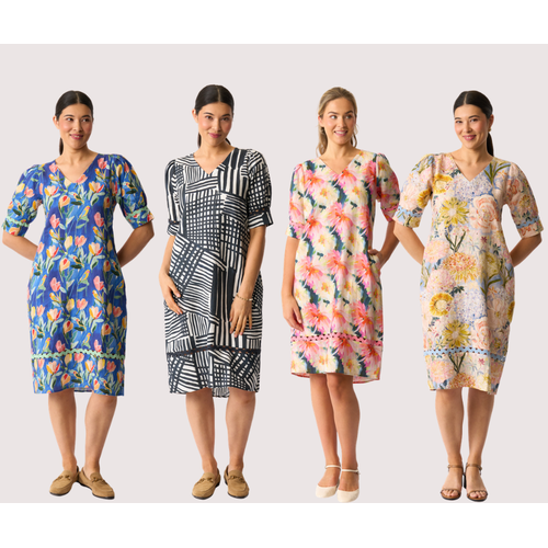 Foil Trim Time Dress