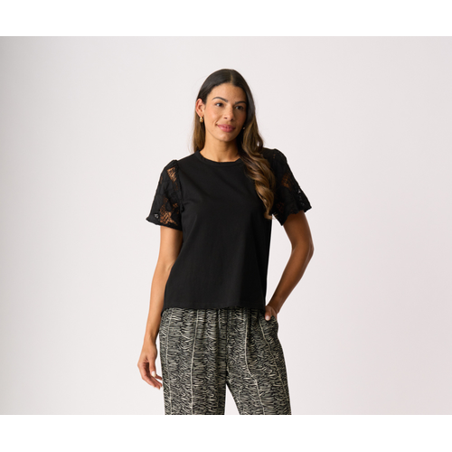 Memo Contrast Sleeve Top