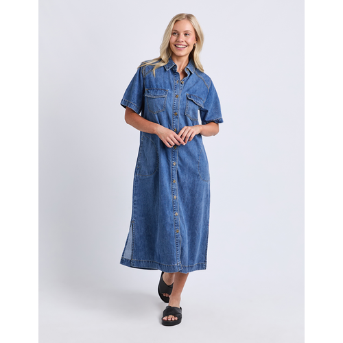 Elm Ayla Denim Midi Dress