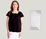 White on Black Sq Neck Top