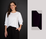 White on Black Pleat Sleeve Top
