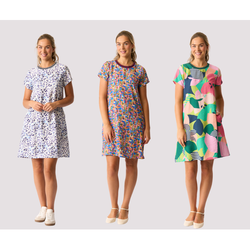 Foil A-Line Dress