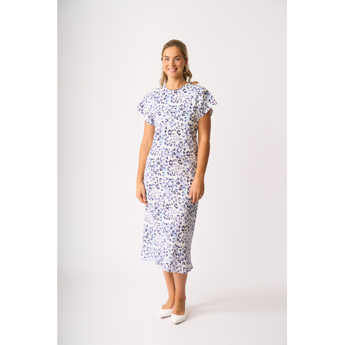 Foil Asymmetric Detail Dress