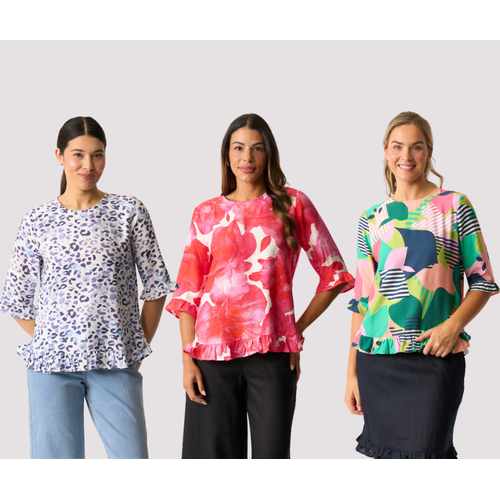 Foil Scoop Hem Top