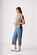 Memo Contrast Drop Shoulder Top