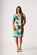 Foil Shirr The Cuff Dress