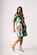 Foil Shirr The Cuff Dress