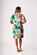 Foil Shirr The Cuff Dress