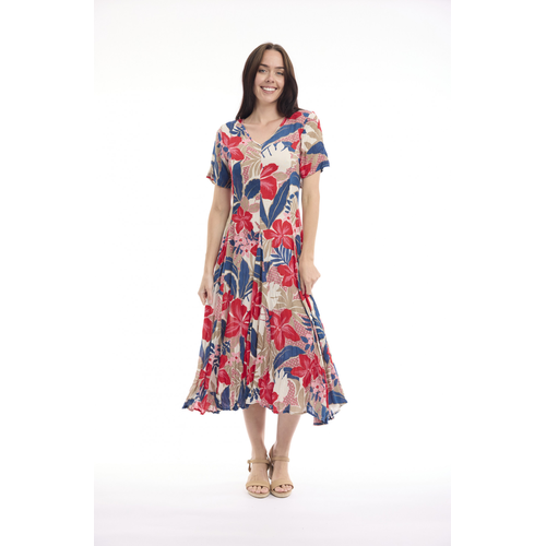 Orientique Cavailon Godet Dress