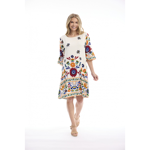 Orientique Pellion Frill Sleeve Dress