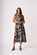 Foil Panel Flare Dress