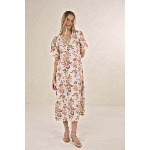 Humidity Boh/Rose Midi Dress