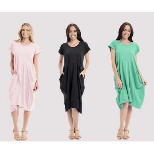 Orientique Cotton Knit Bubble Dress